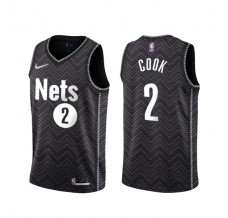 Mænd Trøje Brooklyn Nets Tyler Cook 2 2020-21 Earned Edition Sort Swingman