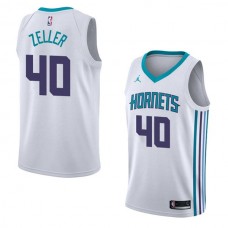 Mænd Trøje Charlotte Hornets Cody Zeller 40 2017-18 Jordan Hvid Swingman