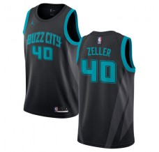 Mænd Trøje Charlotte Hornets Cody Zeller 40 2018-19 The City Jordan Sort Swingman