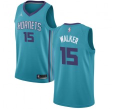 Mænd Trøje Charlotte Hornets Kemba Walker 15 2017-18 Jordan Teal Swingman