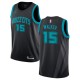 Mænd Trøje Charlotte Hornets Kemba Walker 15 2018-19 The City Jordan Sort Swingman