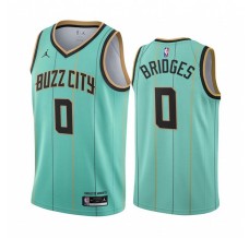 Mænd Trøje Charlotte Hornets Miles Bridges 0 2020-21 City Edition Teal Swingman
