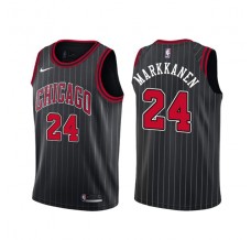 Mænd Trøje Chicago Bulls Lauri Markkanen 24 2020-21 Sort Swingman