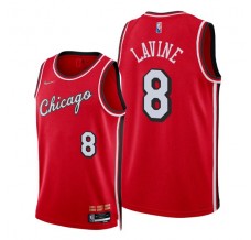 Mænd Trøje Chicago Bulls Zach LaVine 8 2021-22 City Edition Rød Swingman