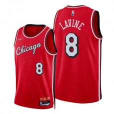 Mænd Trøje Chicago Bulls Zach LaVine 8 2021-22 City Edition Rød Swingman