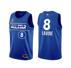 Mænd Trøje Chicago Bulls Zach Lavine 8 All-Star Eastern Conference Blue 2021 Swingman