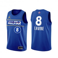 Mænd Trøje Chicago Bulls Zach Lavine 8 All-Star Eastern Conference Blue 2021 Swingman