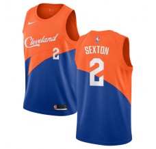 Mænd Trøje Cleveland Cavaliers Collin Sexton 2 2018-19 The City Blå Swingman