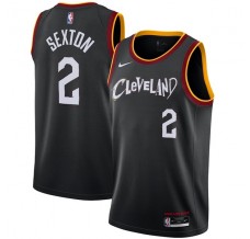 Mænd Trøje Cleveland Cavaliers Collin Sexton 2 2020-21 City Edition Sort Swingman