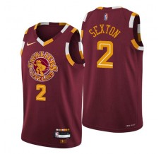 Mænd Trøje Cleveland Cavaliers Collin Sexton 2 2021-22 City Edition Wine Swingman