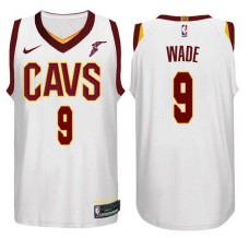 Mænd Trøje Cleveland Cavaliers Dwyane Wade 9 2017-18 Hvid Swingman