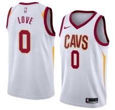 Mænd Trøje Cleveland Cavaliers Kevin Love 0 2017-18 Hvid Swingman