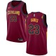 Mænd Trøje Cleveland Cavaliers LeBron James 23 2017-18 Maroon Swingman