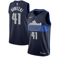 Mænd Trøje Dallas Mavericks Dirk Nowitzki 41 2017-18 Navy Swingman