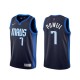 Mænd Trøje Dallas Mavericks Dwight Powell 7 2020-21 Earned Edition Navy Swingman