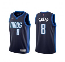 Mænd Trøje Dallas Mavericks Josh Green 8 2020-21 Earned Edition Navy Swingman