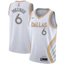 Mænd Trøje Dallas Mavericks Kristaps Porzingis 6 2020-21 City Edition Hvid Swingman