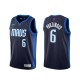 Mænd Trøje Dallas Mavericks Kristaps Porzingis 6 2020-21 Earned Edition Navy Swingman
