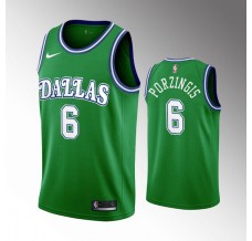 Mænd Trøje Dallas Mavericks Kristaps Porzingis 6 2020-21 Grøn Swingman