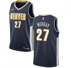 Mænd Trøje Denver Nuggets Jamal Murray 27 2017-18 Navy Swingman