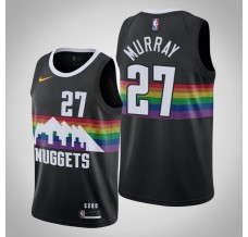 Mænd Trøje Denver Nuggets Jamal Murray 27 2019-20 City Edition Sort Swingman
