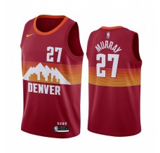 Mænd Trøje Denver Nuggets Jamal Murray 27 2020-21 City Edition Rød Swingman