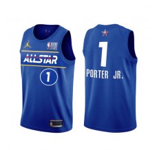 Mænd Trøje Denver Nuggets Michael Porter Jr. 1 All-Star Eastern Conference Blue 2021 Swingman