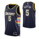 Mænd Trøje Denver Nuggets Will Barton 5 2021-22 City Edition Navy Swingman