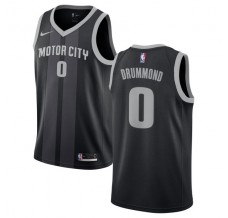Mænd Trøje Detroit Pistons Andre Drummond 0 2018-19 The City Sort Swingman