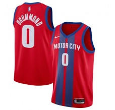 Mænd Trøje Detroit Pistons Andre Drummond 0 2019-20 City Edition Rød Swingman