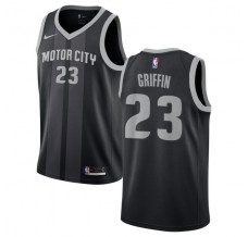Mænd Trøje Detroit Pistons Blake Griffin 23 2018-19 The City Sort Swingman