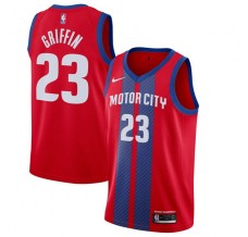 Mænd Trøje Detroit Pistons Blake Griffin 23 2019-20 City Edition Rød Swingman