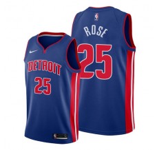 Mænd Trøje Detroit Pistons Derrick Rose 25 2019-20 Blå Swingman