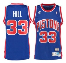 Mænd Trøje Detroit Pistons Grant Hill 33 Hardwood Classics Swingman Road