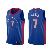 Mænd Trøje Detroit Pistons Killian Hayes 7 2020-21 City Edition Sort Swingman