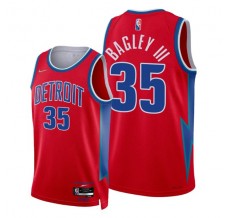 Mænd Trøje Detroit Pistons Marvin Bagley III 35 2021-22 City Edition Rød Swingman