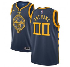 Mænd Trøje Golden State Warriors Custom 2018-19 The City Blå Swingman