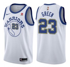 Mænd Trøje Golden State Warriors Draymond Green 23 2017-18 Hardwood Classics Hvid Swingman