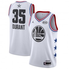 Mænd Trøje Golden State Warriors Kevin Durant 35 2019 All-Star Jordan Hvid Swingman