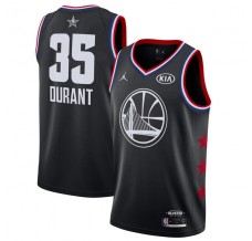 Mænd Trøje Golden State Warriors Kevin Durant 35 2019 All-Star Jordan Sort Swingman