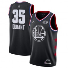 Mænd Trøje Golden State Warriors Kevin Durant 35 2019 All-Star Jordan Sort Swingman