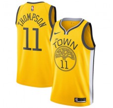 Mænd Trøje Golden State Warriors Klay Thompson 11 2018-19 Earned Edition Gul Swingman