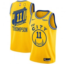 Mænd Trøje Golden State Warriors Klay Thompson 11 2019-20 City Edition Gul Swingman