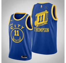 Mænd Trøje Golden State Warriors Klay Thompson 11 2020-21 City Edition Blå II Swingman