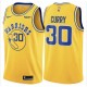 Mænd Trøje Golden State Warriors Stephen Curry 30 2018-19 The City Gul Swingman