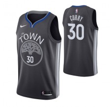 Mænd Trøje Golden State Warriors Stephen Curry 30 2019-20 Sort Swingman