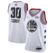 Mænd Trøje Golden State Warriors Stephen Curry 30 2019 All-Star Jordan Hvid Swingman