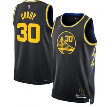 Mænd Trøje Golden State Warriors Stephen Curry 30 2021-22 City Edition Sort Swingman