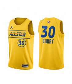 Mænd Trøje Golden State Warriors Stephen Curry 30 All-Star Western Conference Gold 2021 Swingman