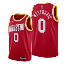 Mænd Trøje Houston Rockets Russell Westbrook 0 2019-20 Retro Rød Swingman
